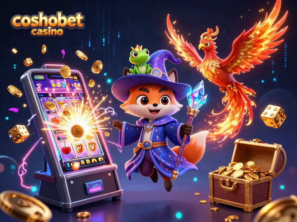 Experience the thrill at cosmobet casino with vibrant graphics of a winning jackpot explosion.