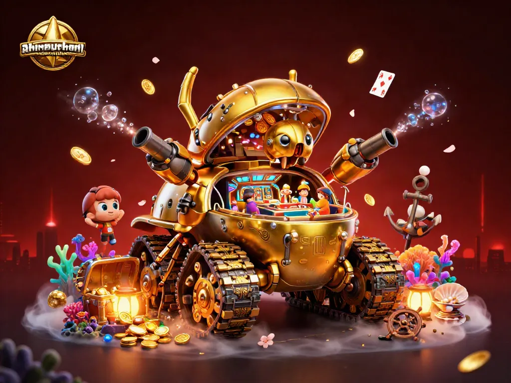 Engage with ahimajournal-digital through a captivating miniature casino scene within a golden beetle tank.
