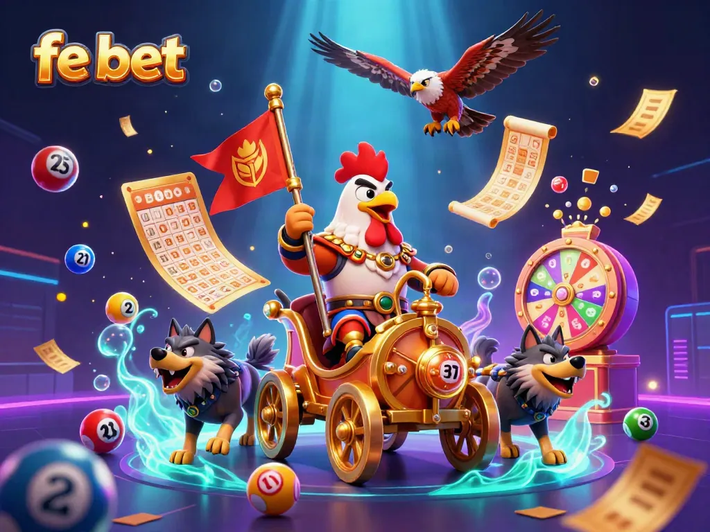 Forge your path to victory with fe bet in this vibrant 3D casino scene filled with opportunities.