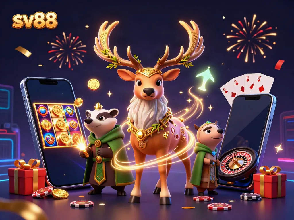 Experience thrilling gameplay at sv88 with an enchanting scene featuring dynamic characters and casino elements.
