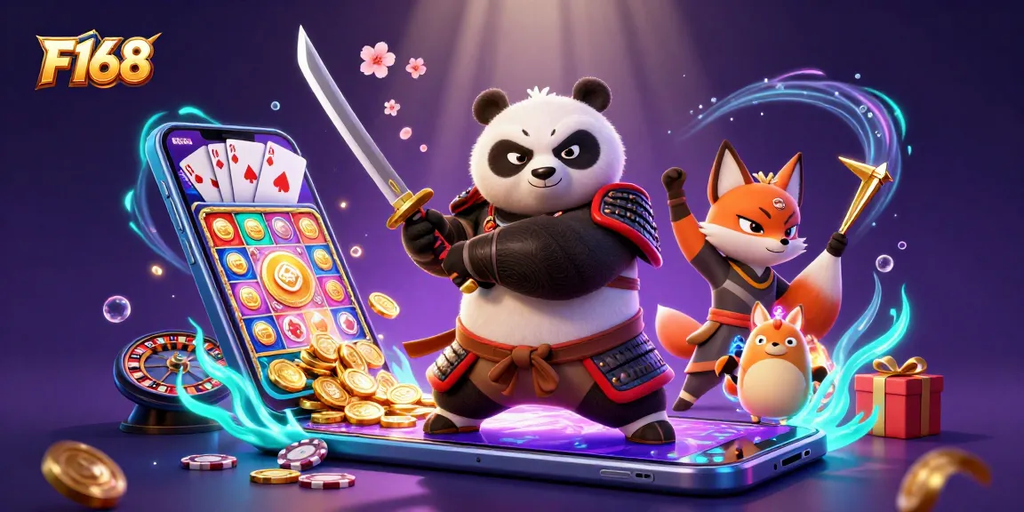 Experience thrilling gameplay at F168 with exciting characters and vibrant casino elements.